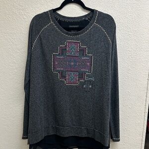 Double D Ranch Beaded Pullover Sweater